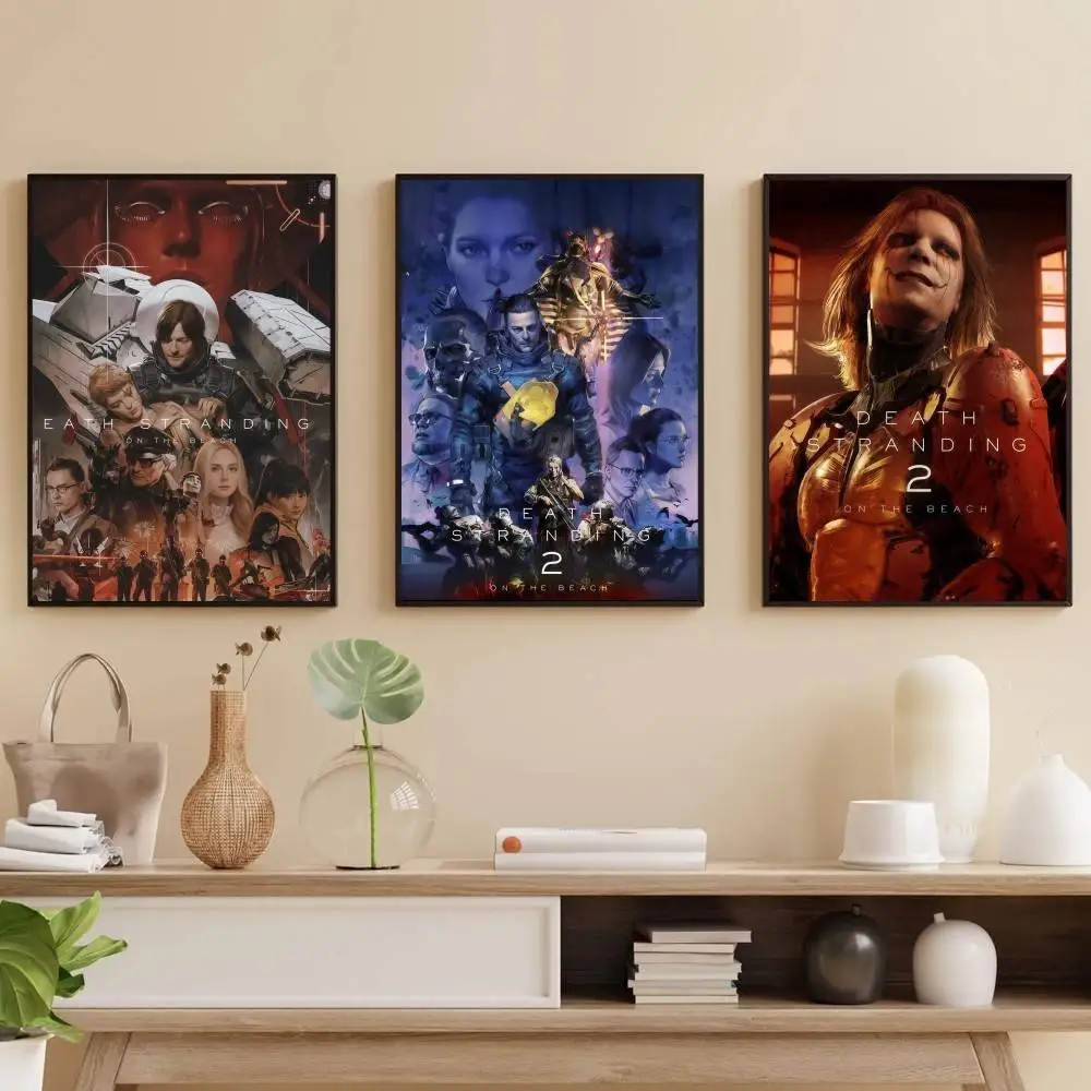 

Game D-Death Stranding 2 Poster Self-adhesive Art Waterproof Paper Sticker Coffee House Bar Room