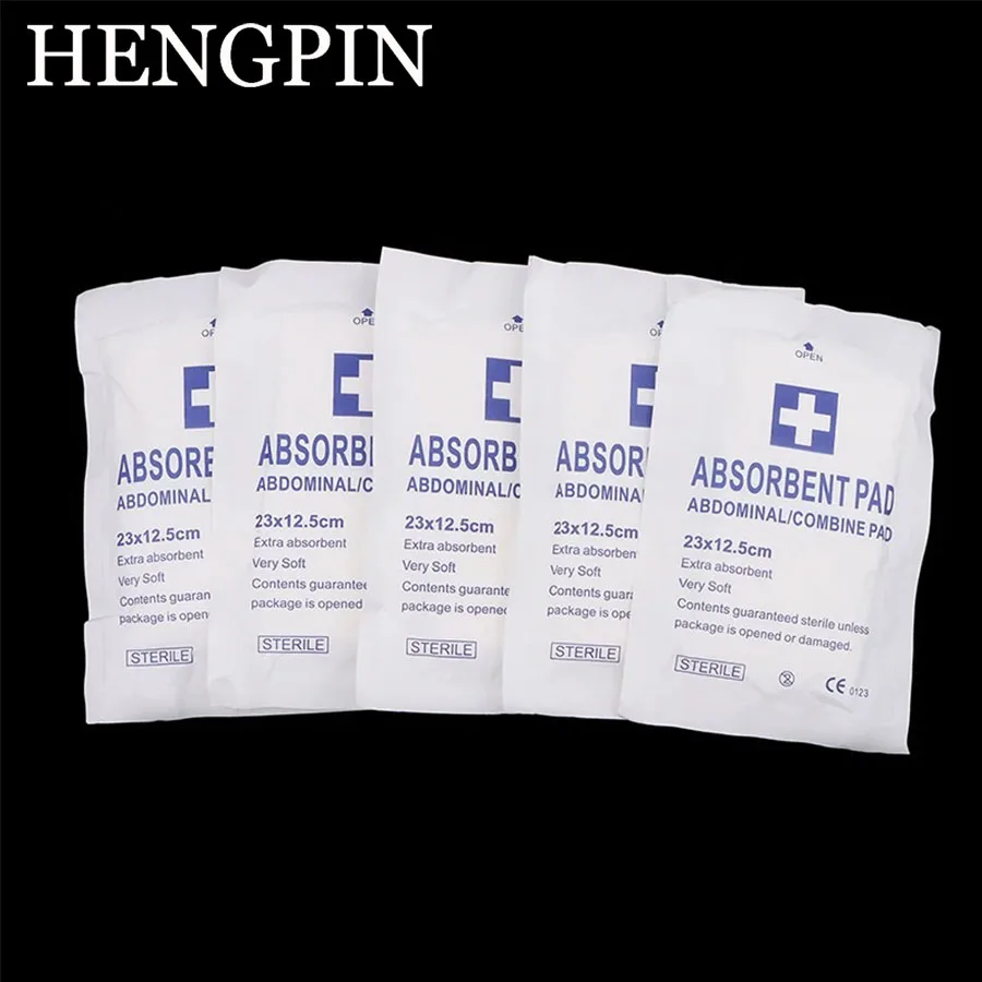 HENGPIN 5 قطعة البطن المعقمة ABD الجمع بين منصات 5 "x 9" تضميد الجروح الفرقة المعونة العناية بالجروح ضمادة للسفر في الهواء الطلق الإسعافات الأولية #1