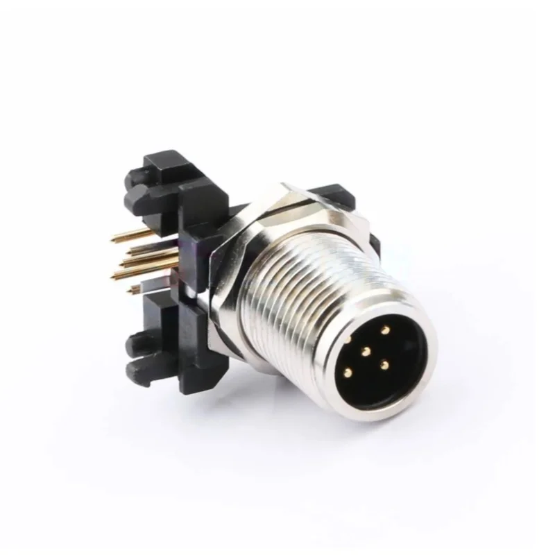 Harting M12 Circular Connector 21033213501 Pcb Socket 5-Pin A-Coded Shielded