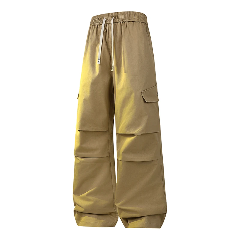 

Мужские брюки спецодежды в стиле ретро, новые весенне-осенние свободные повседневные брюки с прямыми штанинами и широкими штанинами