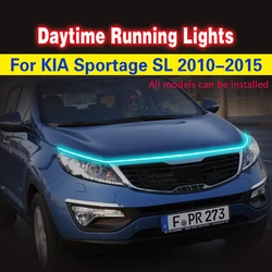 Car Hood Light Led Strip Fog lights Waterproof Led Strip Lights Flexible Decorative Ambient Lamps DRL KIA Sportage SL 2010-2015
