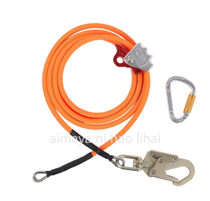 Steel Wire Core Flip Line Kit Adjustable Climbing Positioning Rope for Arborists Climbers Tree Climbers Outdoors