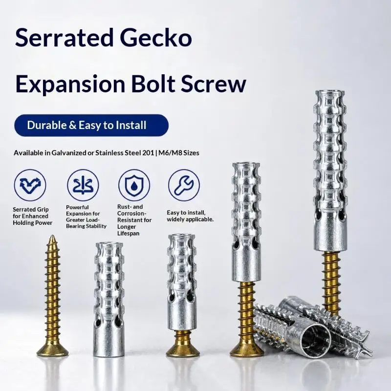 Self-Tapping Screw And Expansion Tube Anchor Kit Carbon Steel Heavy Duty Drywall Concrete Drilling Plug Expansion Bolt Fastener