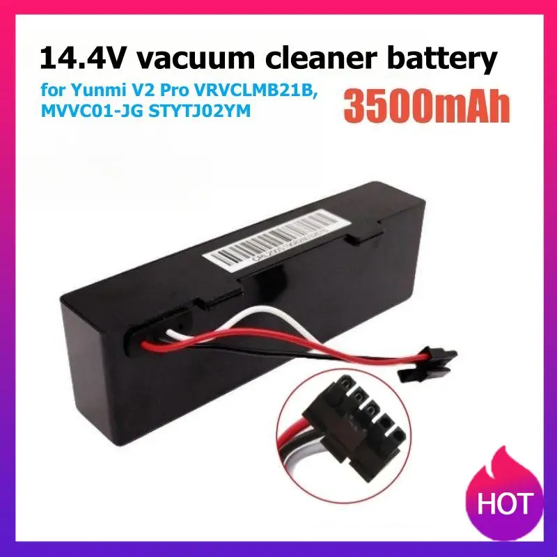 

14.4V 3500mAh Battery Replacement for Yunmi V2 Pro VRVCLMB21B MVVC01-JG STYTJ02YM Robotic Vacuum Cleaner Parts Rechargeable