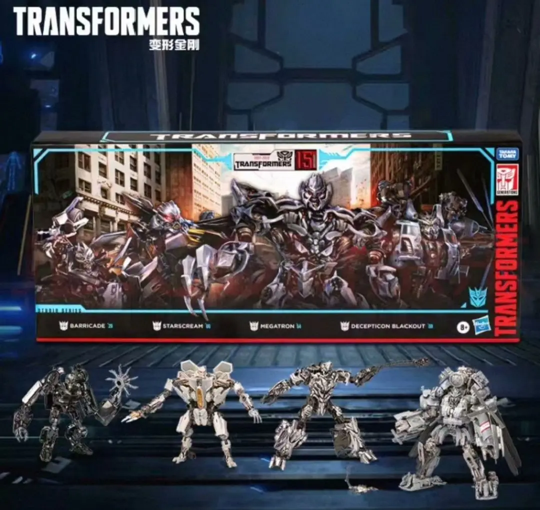 

Stock Transformation Toy Transformation 1 Decepticon Four-person Set Decepticon 15th Anniversary Set Doll Model Collectible Gift
