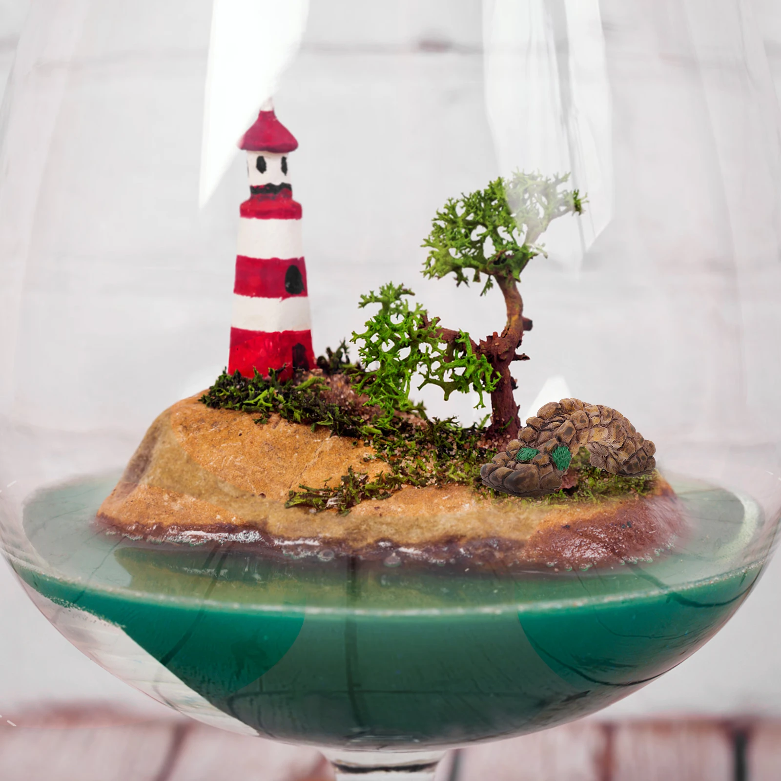 

6 Pcs Fish Tank Decorations Retro Resin Ornament Landscape Bridge Accessories Garden Ornaments Mini Statue Scene Aquarium for
