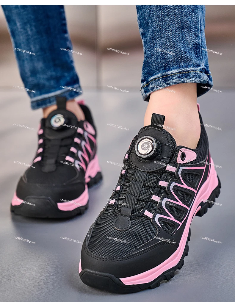

steel toe work and safety shoes for women spring/summer breathable work shoes for ladies Puncture-Proof Outdoor sneakers to work