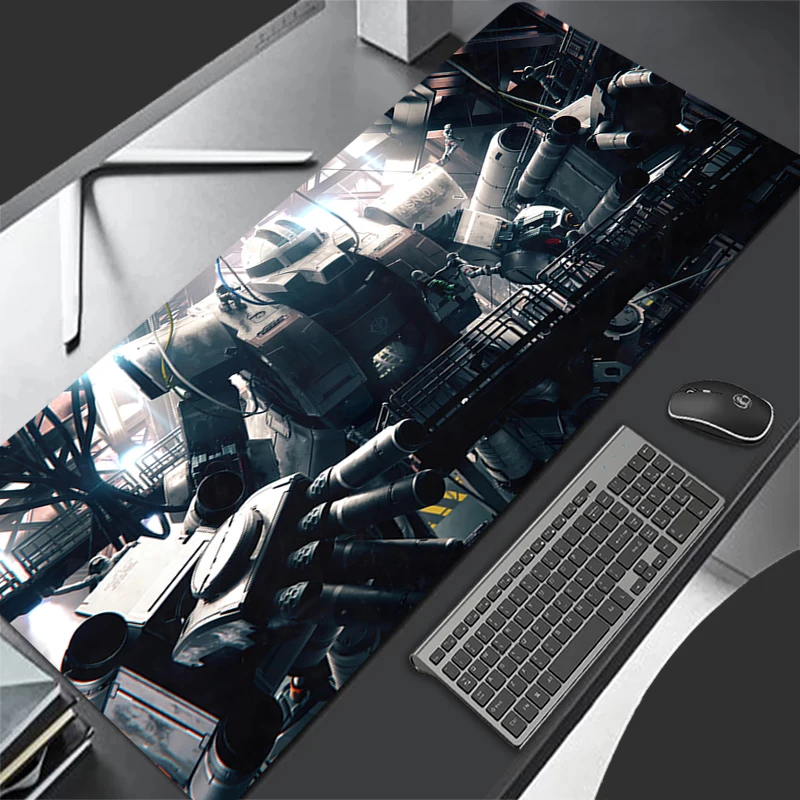 Grand tapis de souris mécanique guerrier Gundam Zaku II, pour joueur de jeu, clavier, antidérapant, pour bureau, PC
