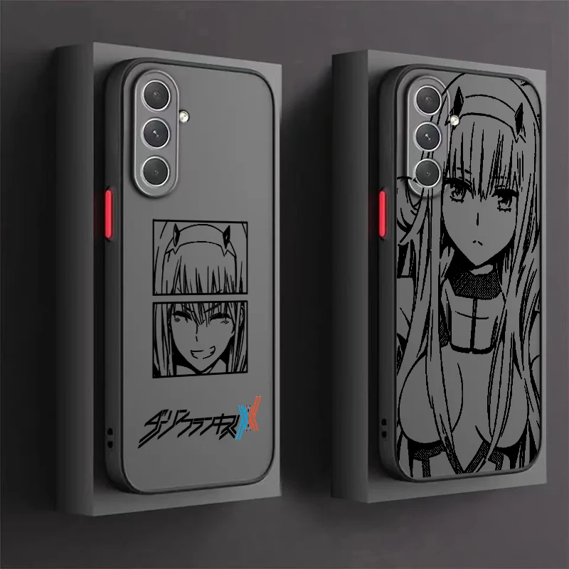 Cool Cute D-Darling In The F-Franxx Frosted Translucent For Samsung Note 20 A35 A03 A54 A31 A22 A34 A14 A24 A04 A55 5G Soft