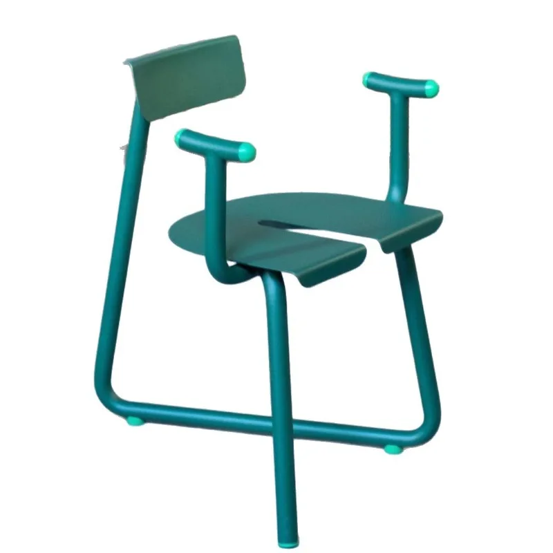 Outdoor full metal dopamine color outdoor table and chair combination, courtyard terrace table and chair