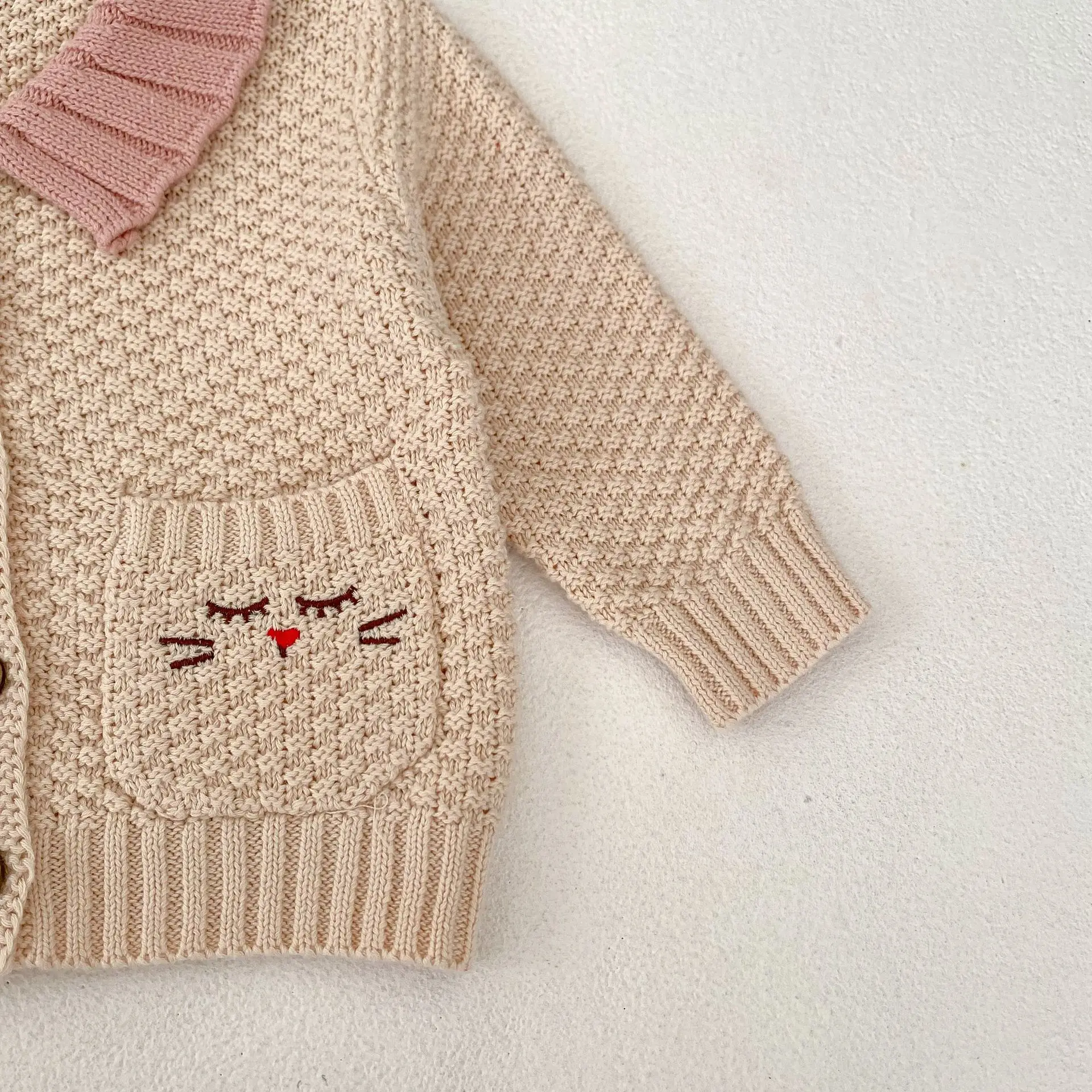 0-3T Newborn Kid Baby Girl Winter Clothes Thick Warm Baby Sweater Cardigan Long Sleeve Knit Coat Cute Sweet Knitwear