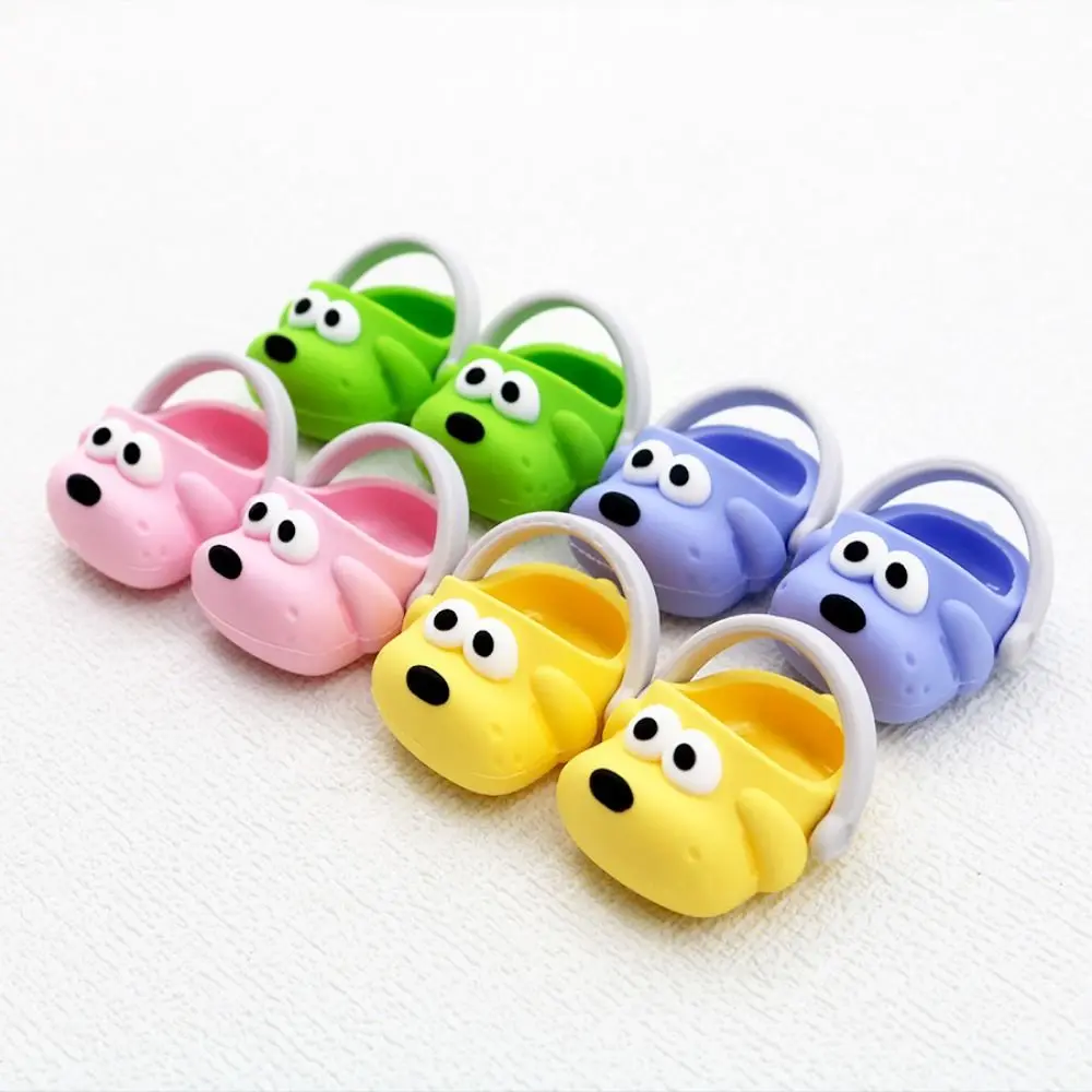 1Pair Cute Dog 20cm Cotton Doll Shoes Sandal Mini Standing Cotton Doll Shoes Animal Cute Plush Dolls Boots Birthday Gift