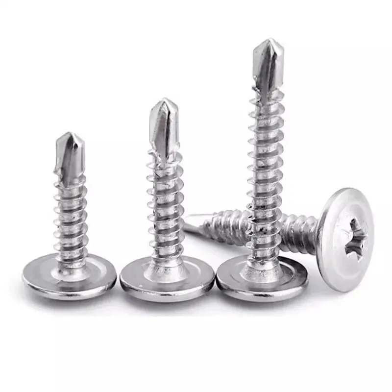 

100pcs Self Tapping Drilling Screws 410 Stainless Steel M4.2X16 M4.8x16 Truss Head Metal Screw Assortment for Metal Plastic Wood