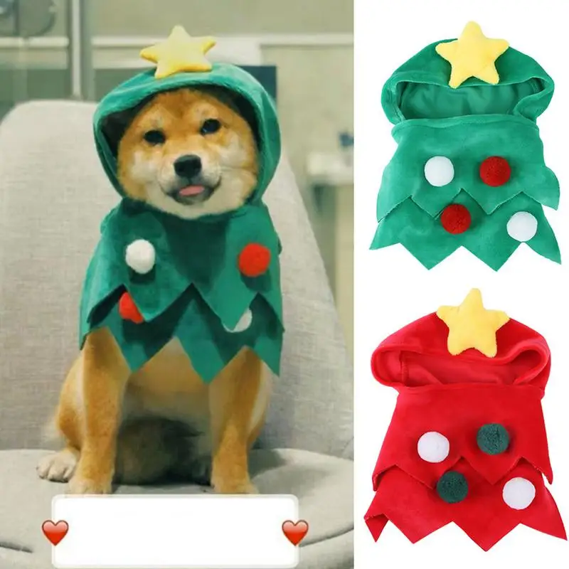 Dog Christmas Costumes Christmas Cat Dog Clothes Buckle-up Kitten Dress up Skin-Friendly Winter Apparel for Small to Large Pets