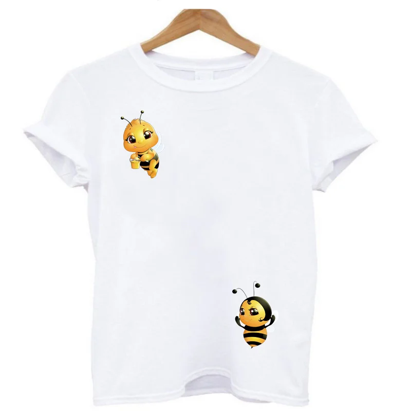 9Pcs/Lot Iron On Patches For Clothes Cute Bee kawaii Heat Thermal Transfer Thermo-Adhesive Ironing Application T-Shirt Stickers