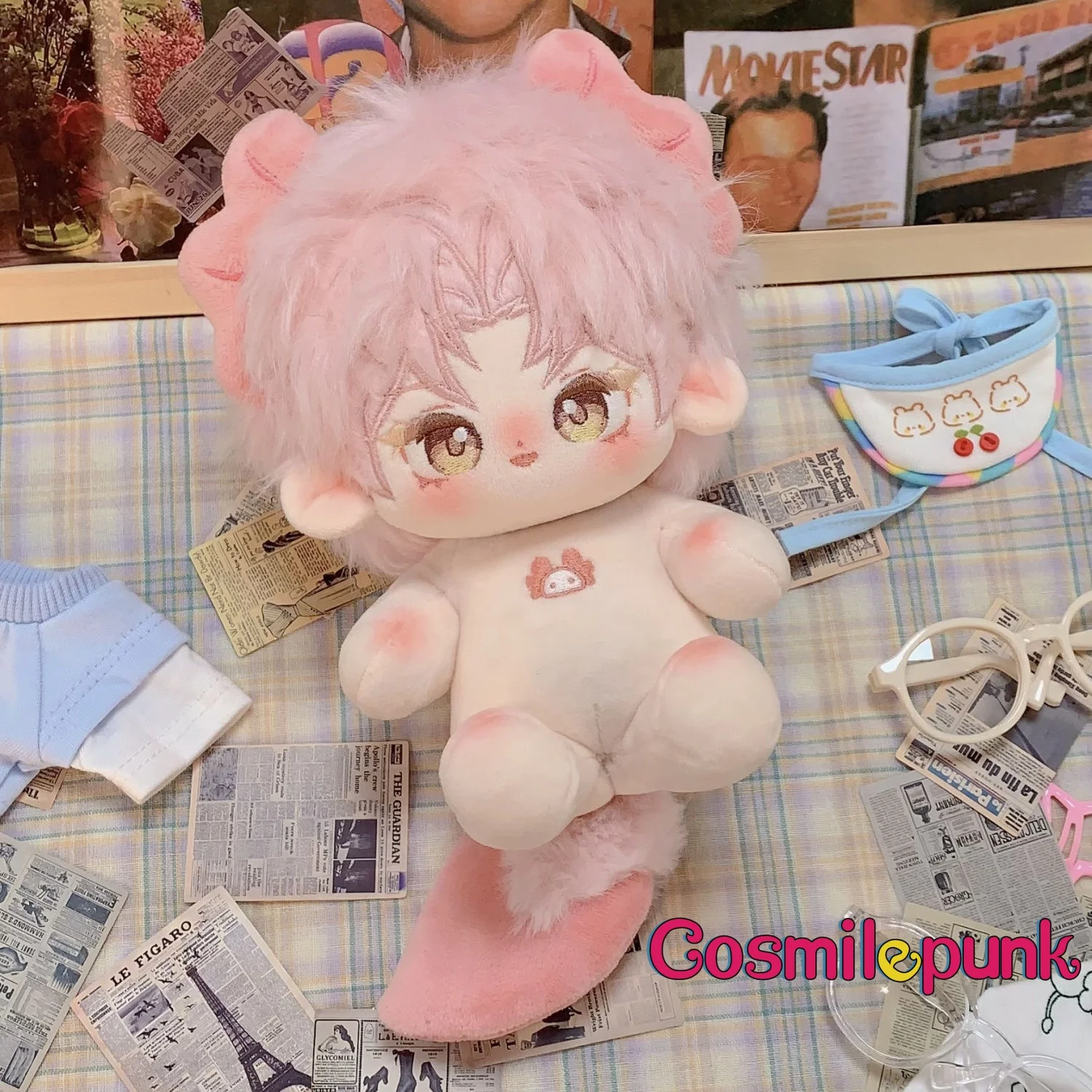 

Anime Handsome Monster Ear Tail Plush 20cm Doll Toy Body Cute Props Kpop Gift PDD