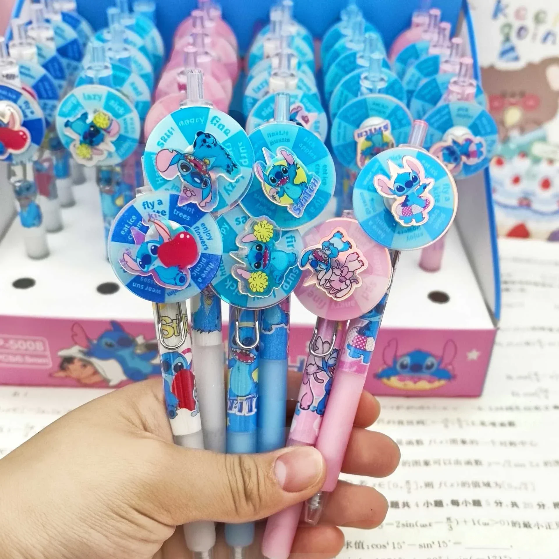 Disney Stitch Spinning Pen, Lilo & Stitch Retractable GelPen, Creative Cartoon Spin Game Toy, Daily Writing Gel Pen For Students