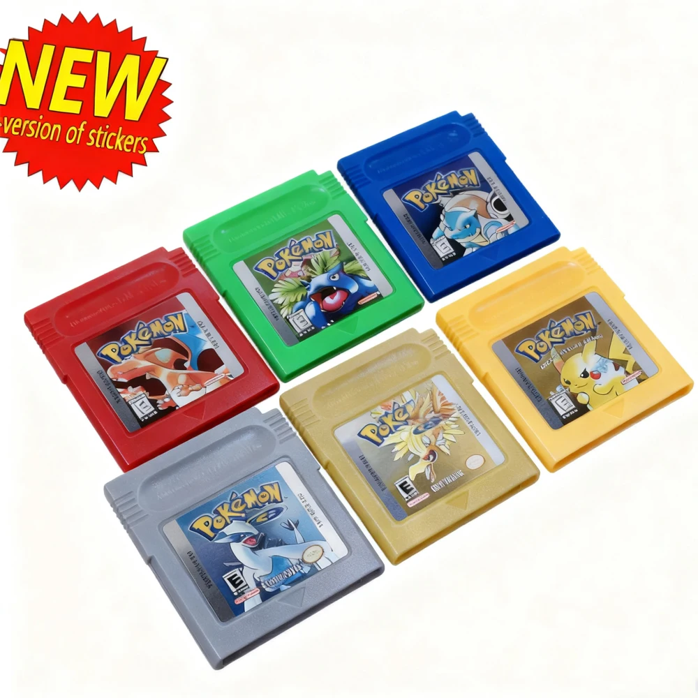 

Новые классические игровые картриджи GBC: серия Blue Red Crystal Game Mini Monsters, 16-битная карта для игровой консоли, английская версия, подарок