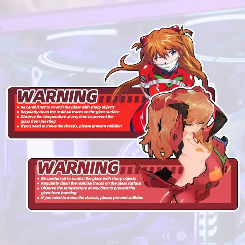 

Asuka аниме чехол для компьютера боковое стекло наклейка EVA персонализированная креативная декоративная водонепроницаемая автомобильная наклейка