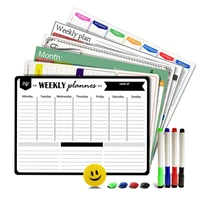 A3 Magnetic Weekly & Monthly Planner Whiteboard Fridge Magnet Flexible Daily Message Drawing Refrigerator Bulletin White Board