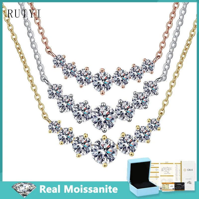 

Женское ожерелье из серебра 2024 пробы, с муассанитом