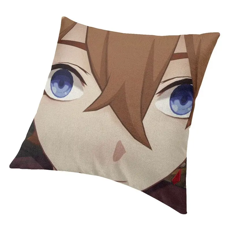 Tartaglia Childe Genshin Impact Square Pillow Case Decoration Anime Game Cushions Throw Pillow for Living Room Printing