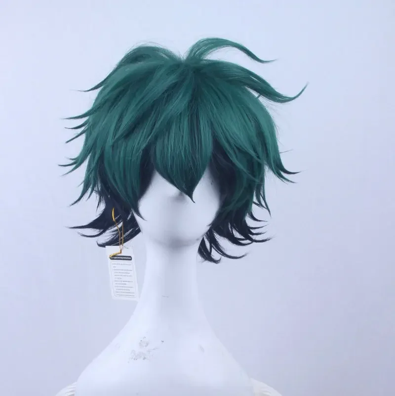 

Anime Cosplay Deku Wigs Dark Green Synthetic Hair Wigs for My Boku no Hero Academia Midoriya Izuku Costume Wig