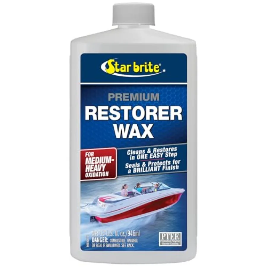 

Premium Restorer Wax - For Medium to Heavy Oxidation - Cleans and Restores in One Easy Step - Seals and Protects for a Brillian