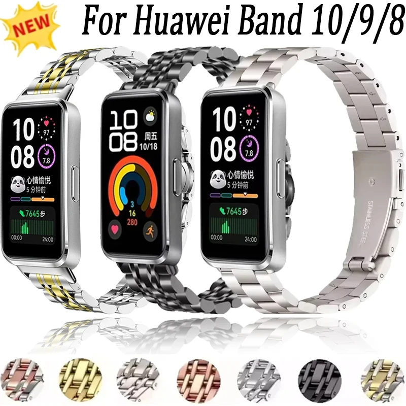 Metall Strap Für Huawei Band 10/9/8 Edelstahl Komfortable Armband Armband Gürtel Für Huawei Band 9/10 Correa Zubehör