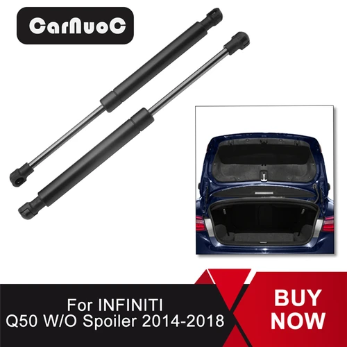 Imagen 1 del producto 2 unids/set soporte de elevación de maletero trasero de coche amortiguador puntal de choque Prop para 2014-2018 Infiniti Q50 sin alerón accesorios de automóvil