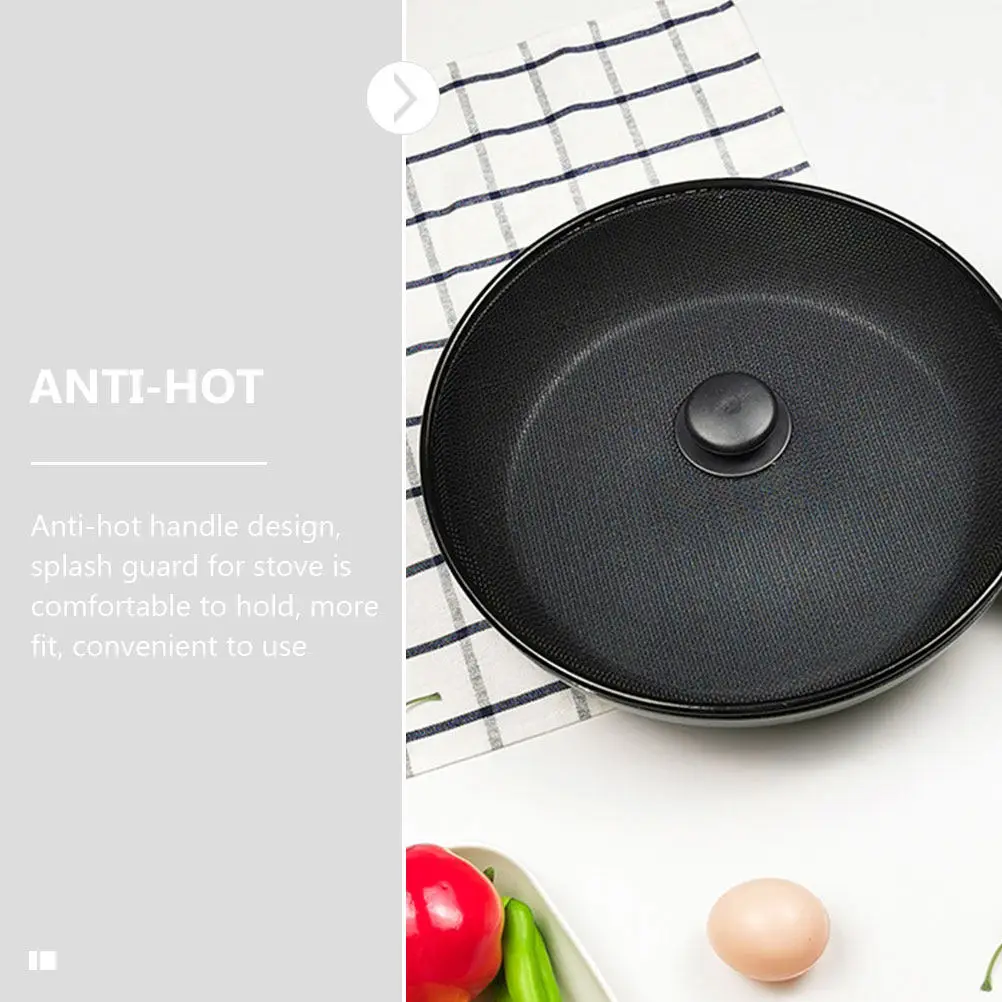 2 Protectores Antisalpicaduras de Acero Inoxidable para Sartenes, Woks y Sartenes Tipo Skillet, Protector Universal Contra Salpicaduras de Grasa y Aceite, Tapa para Ollas y Sartenes
