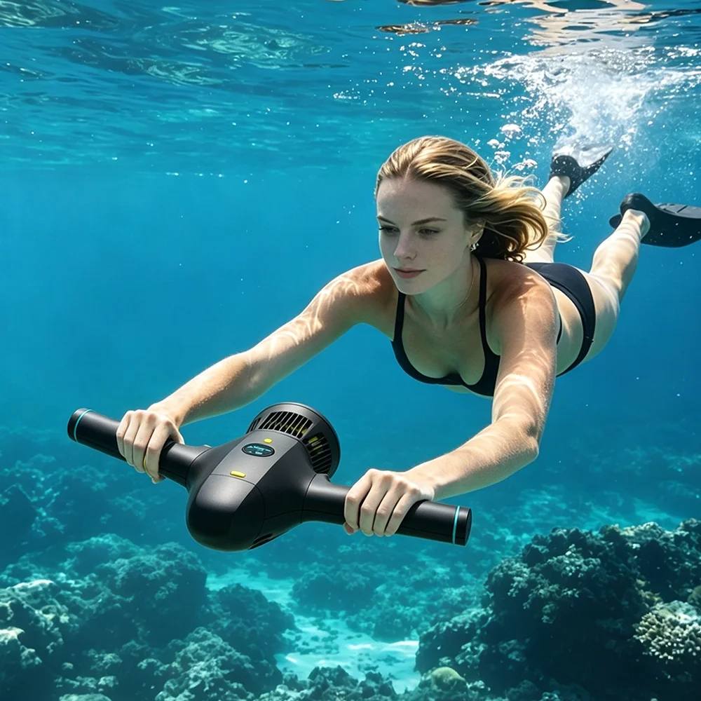 Smart Underwater Scooter Paddle Board Motor Paddle Board Scooter With Action Camera Water Sports Swimming Pool Diving Snorkeling