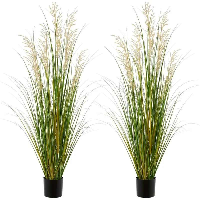 

Artificial Plant, 47in Tall, 2pk Grass, Faux House Plants in Pot, Indoor Decorative Flowers &Greenery for Home and Office, Ideal