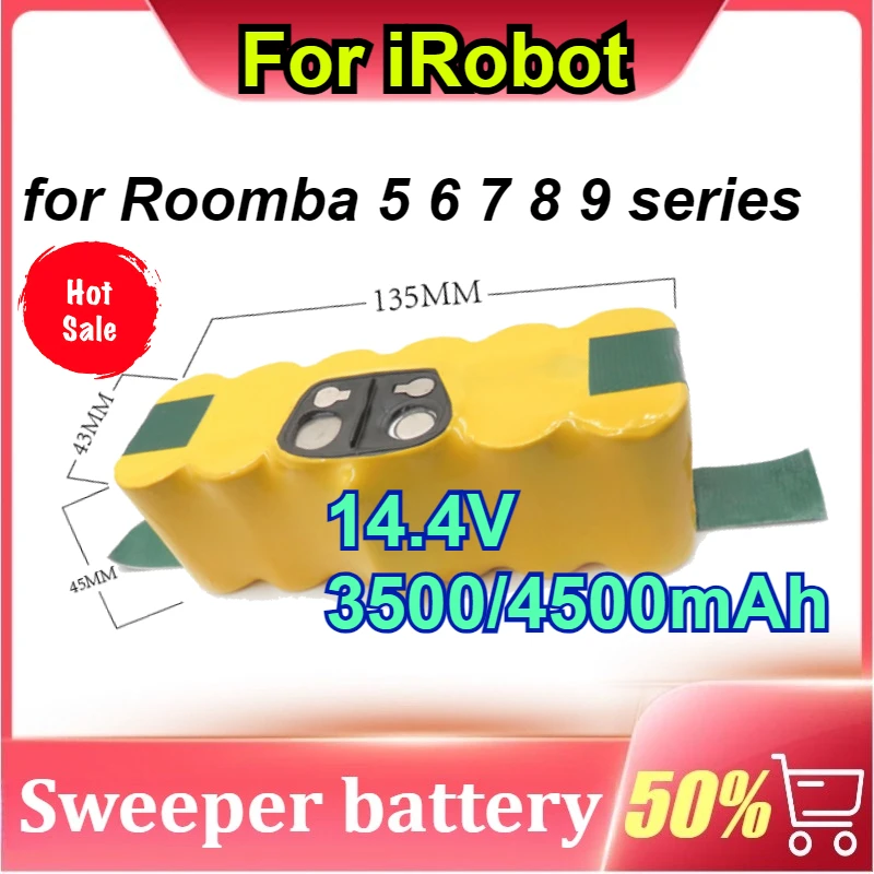 

14.4V 3500/4500mAh For iRobot Roomba Battery Roomba 5 6 7 8 9 series Battery For Roomba Vacuum Cleaner Battery