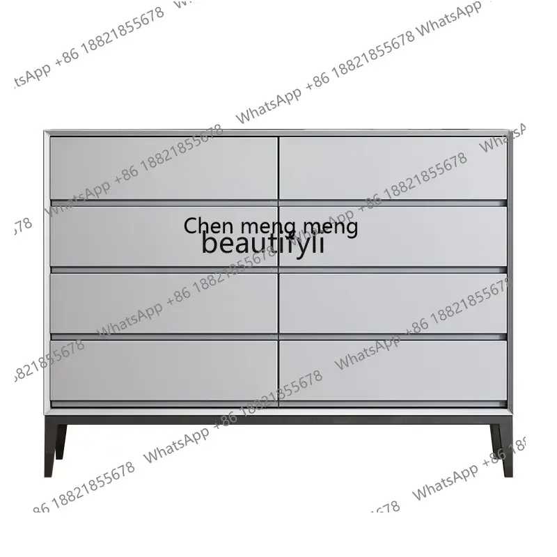 D178 Y Italian Stone Plate Eight Spares Cabinet Solid Wood Modern Minimalist  Bedroom Storage Sideboard Cabinet Wall Storage Cab