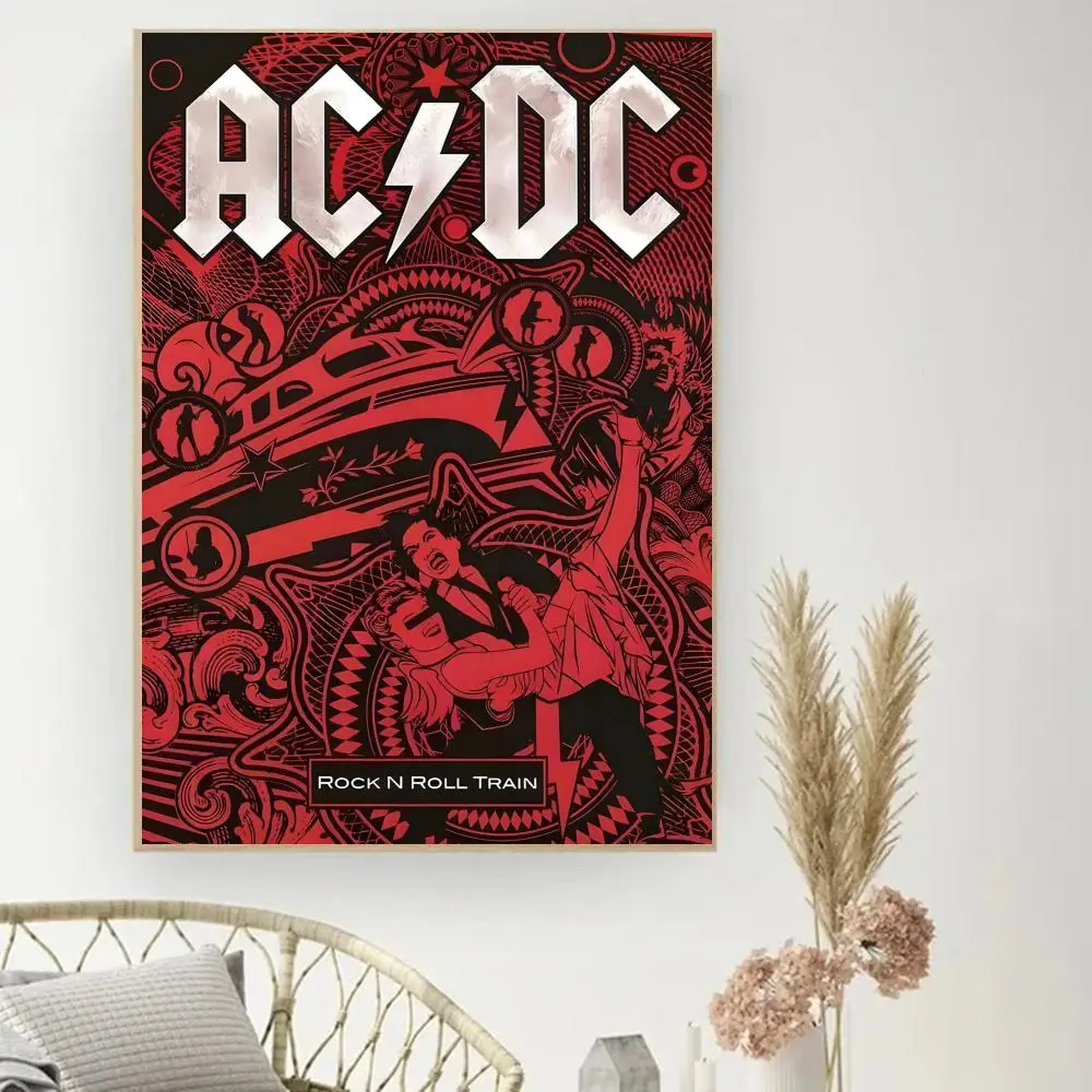 BAND S-Acdc Painting Calligraphy Poster Print Modern Decor Room Home Decor Canvas Art Pictures Home For Living Room