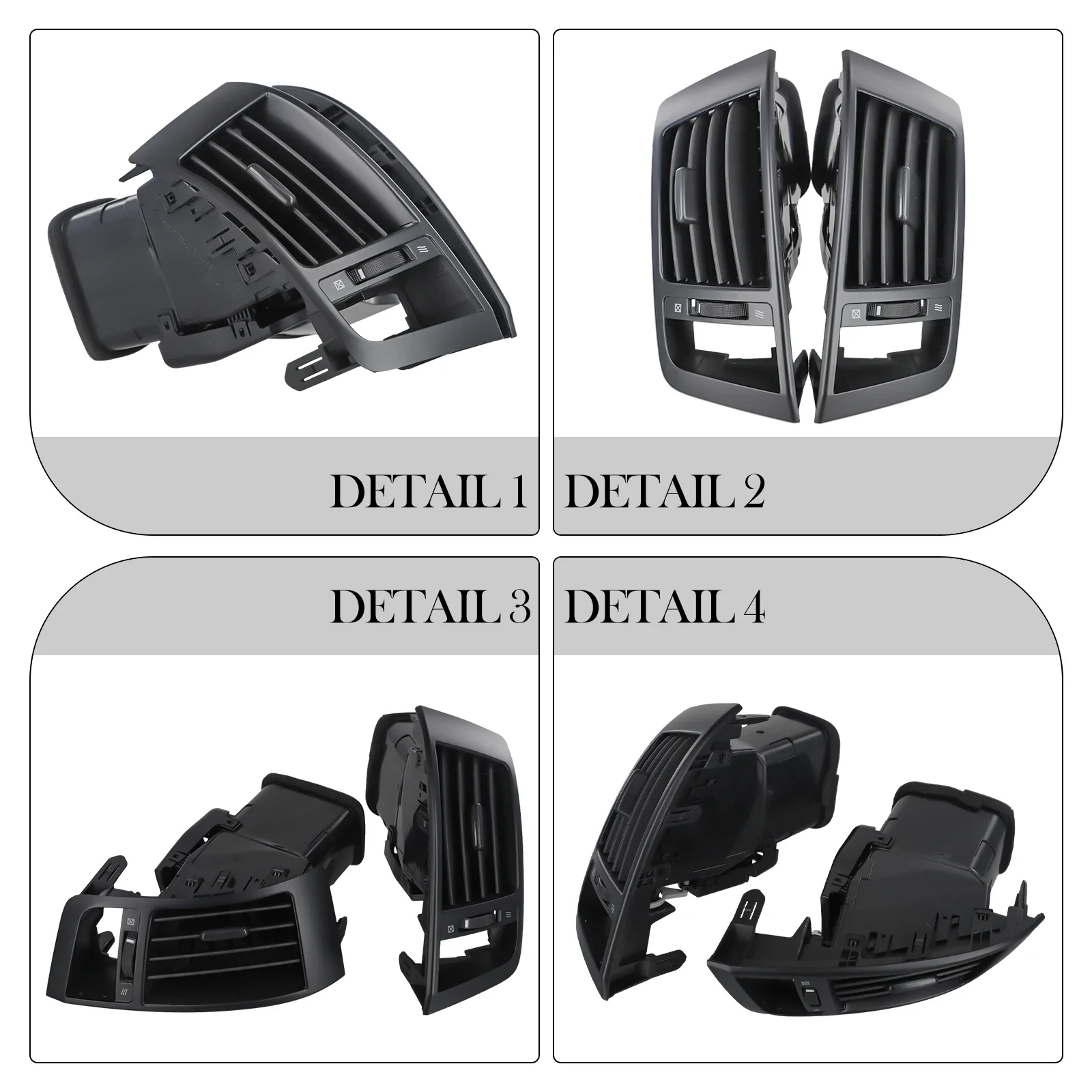 

Air Conditioner Outlet Vent Black For Cruiser LC200 For Land Replacement Vent 2008-2013 55670-60190 55680-60130