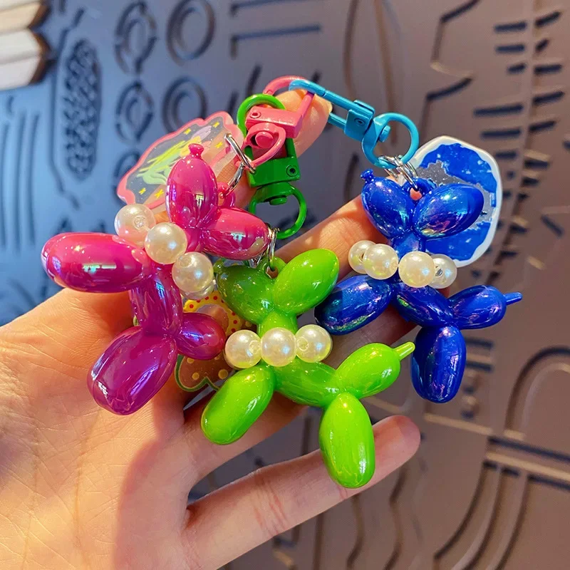 

New Balloon Dog Keychain Models for Girls Sweet Ins Style Balloon Dog Phone Chain Key Buckle Accessories Bag Pendant Toys New