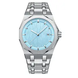 Polygonal Business Young Disc Stainless Steel Fashion Night Light Waterproof Men's Quartz Watch