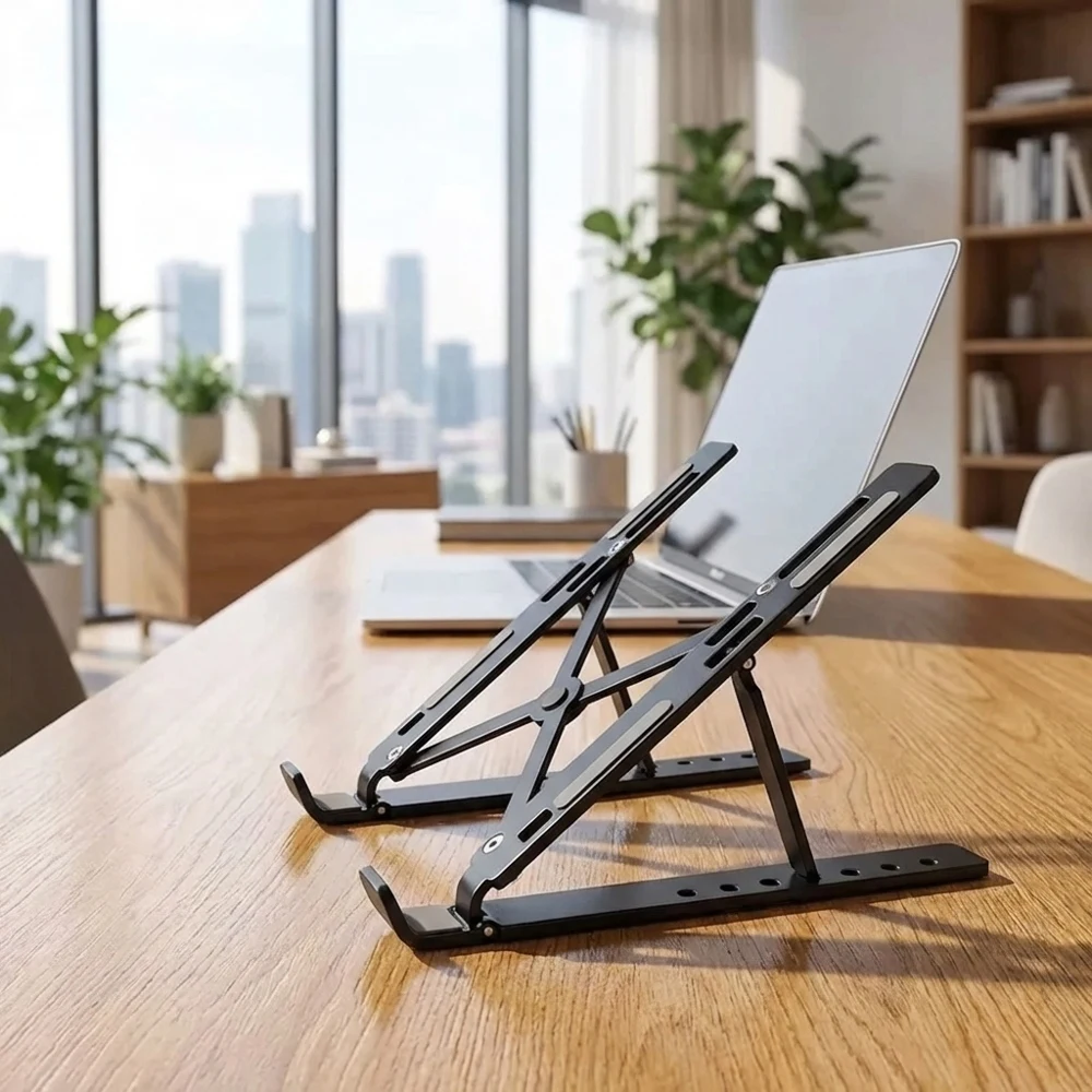 

Портативная складная регулируемая подставка для ноутбука с охлаждением, легкая эргономичная подставка-держатель для ноутбука