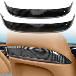 For Mercedes Benz E Class W214 S214 2024 Car Accessories ABS Carbon Fiber Printed Seat Back Panel Decorative Trim Cover 2pcs