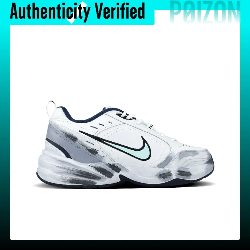 Nike Air Monarch 4 Spiritual Gaze Abrasion Resistant Low top Chunky Sneakers Men's Black Gray 415445-102（Team305-）