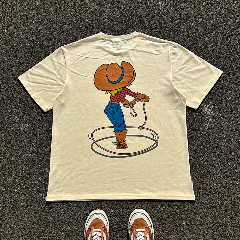 Camiseta transpirable de manga corta Betty Miss con diseño animado, versión cómoda para el hombro, 220G, top de verano para mujer
