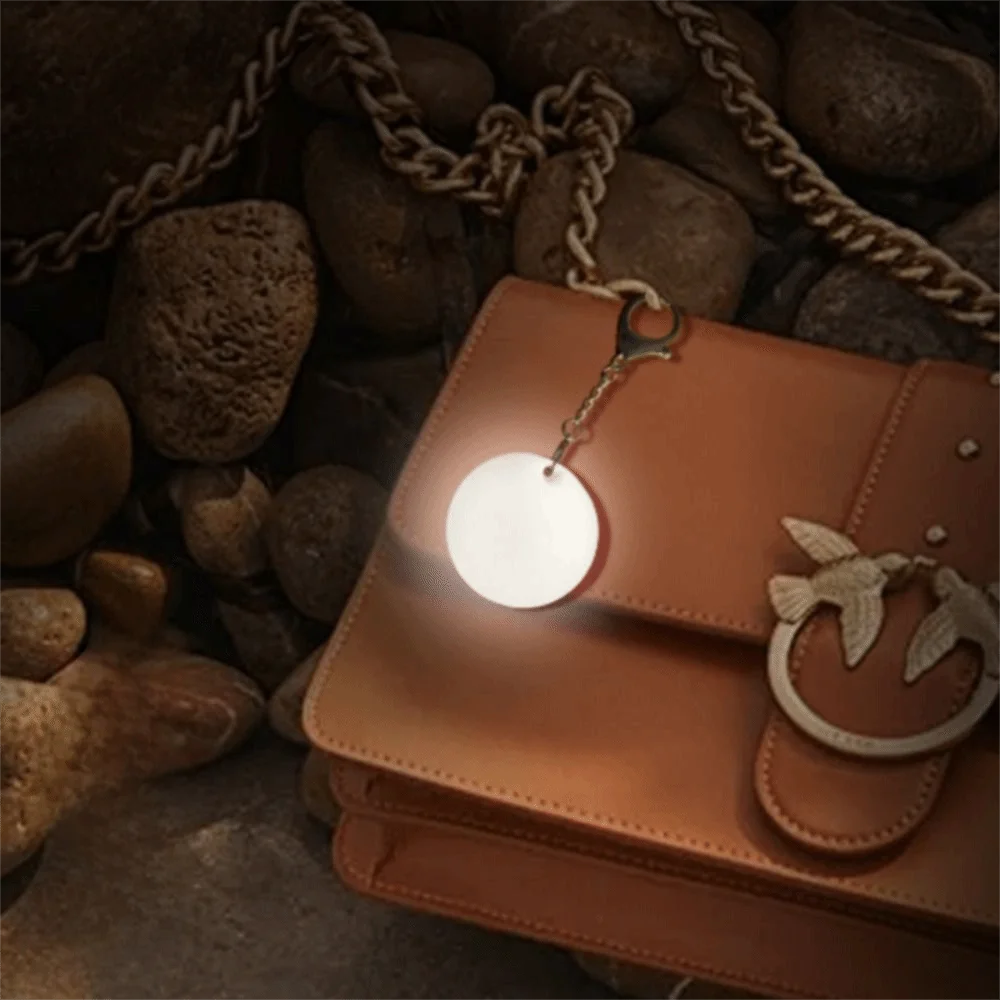 

USB C Rechargeable Heart Shape Keychain Light Keychain Clip Heart Shaped Mini LED Bag Light LED Light Touch Switch