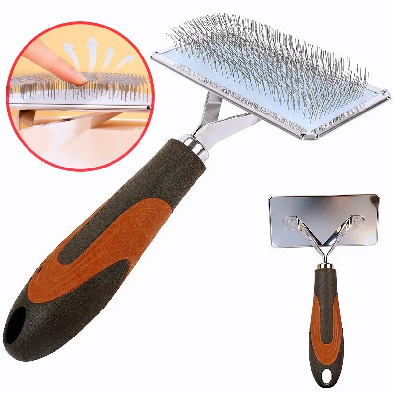 

Dog Comb Massage Dogs Brush Stainless Steel Combs for Dogs Hair Knot Cleaning Pet Hair Remover Dog Grooming Brush Pet Supplies