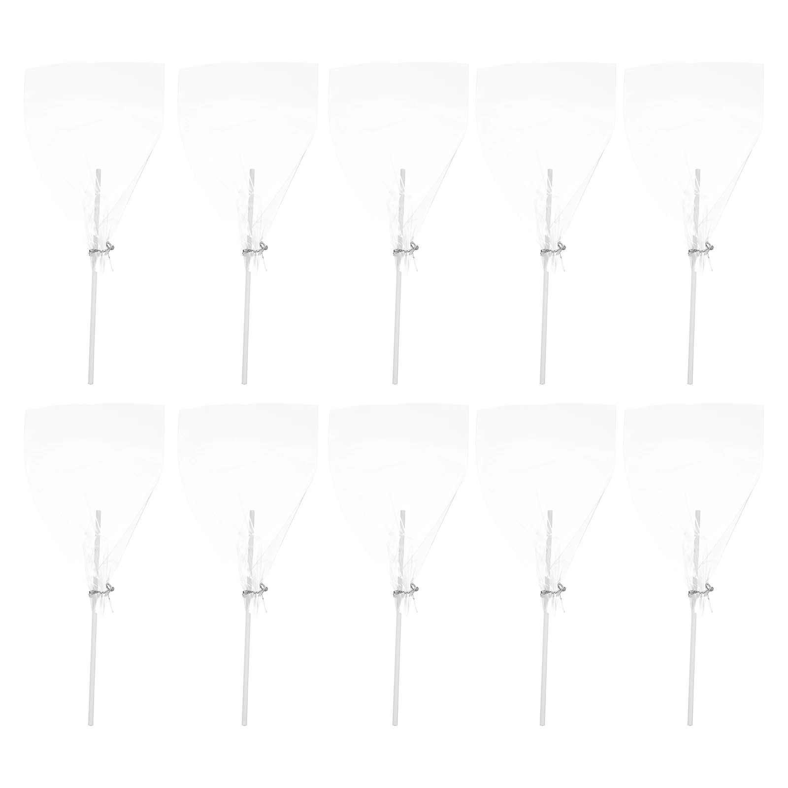 

100 set Cake Sticks 6 Cellophane Cake Bags Inch x 35mm DIY Lollipop Kit Candy Bags Twist Ties Cellophane Baking Tools