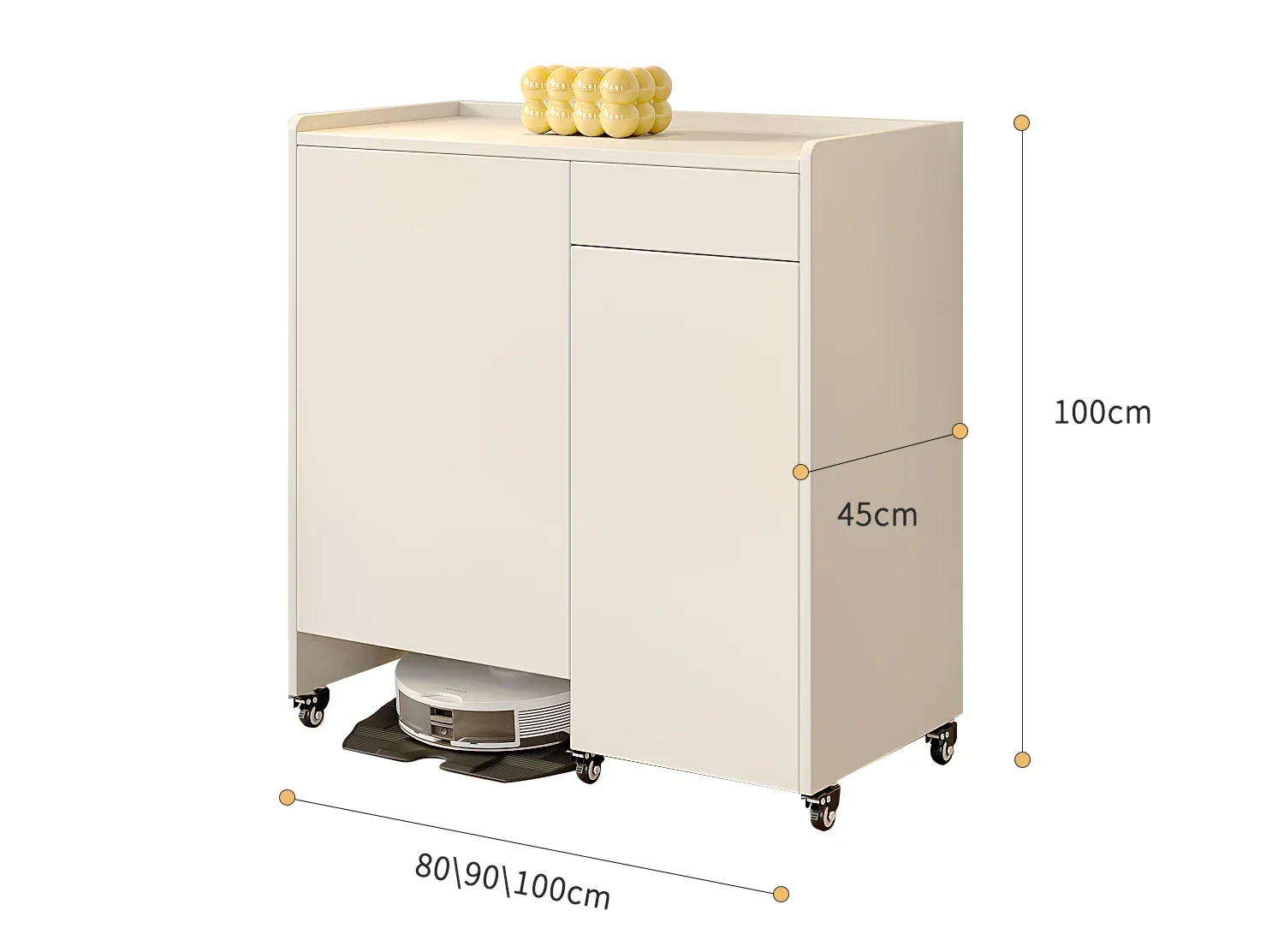 Mobile sweeping robot Storage cabinet Shelf with wheels