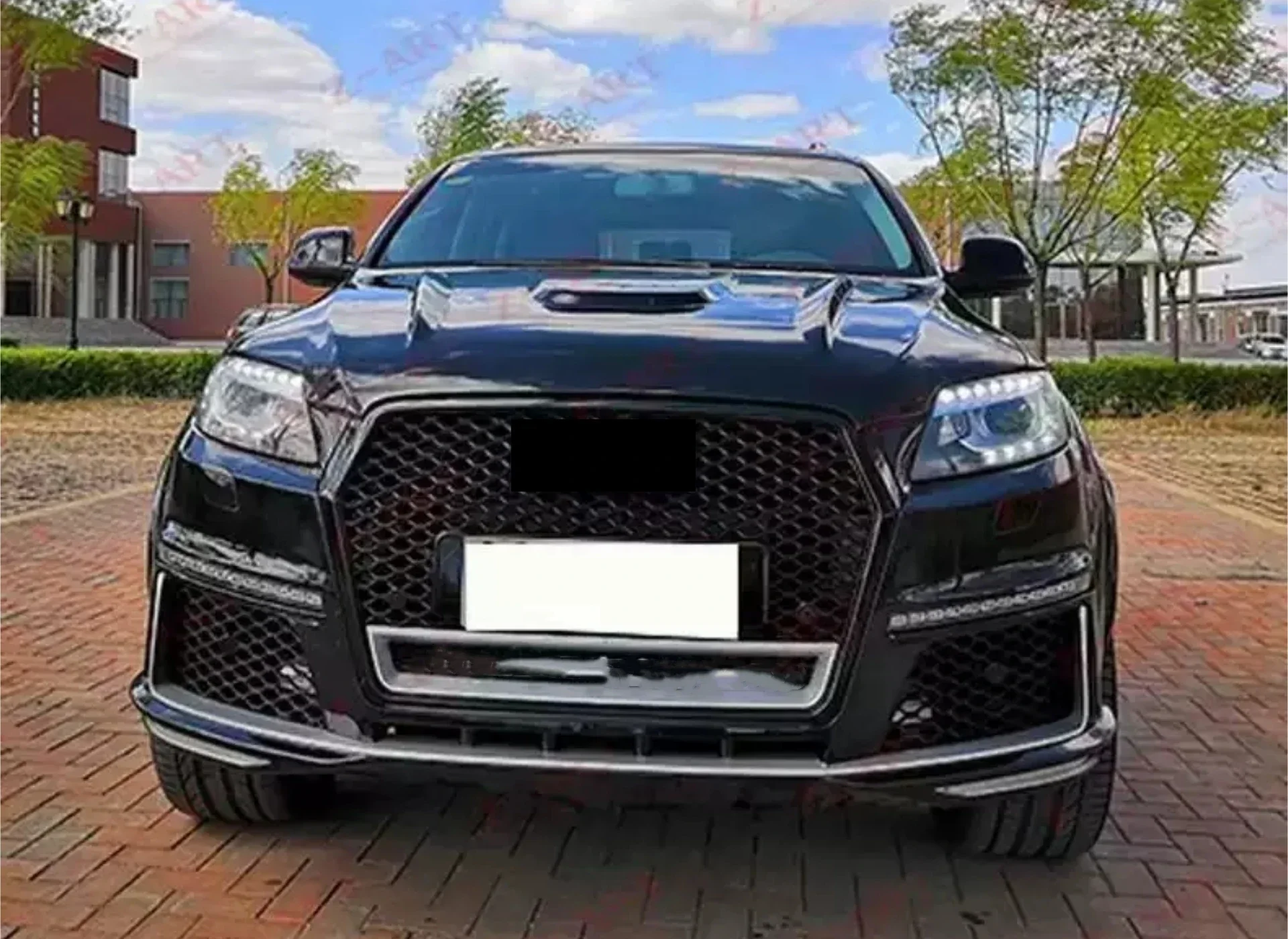 Carbon Fiber Hood Scoop Engine Cover for Audi Q7 RS High Gloss Light Weight Car Accessories