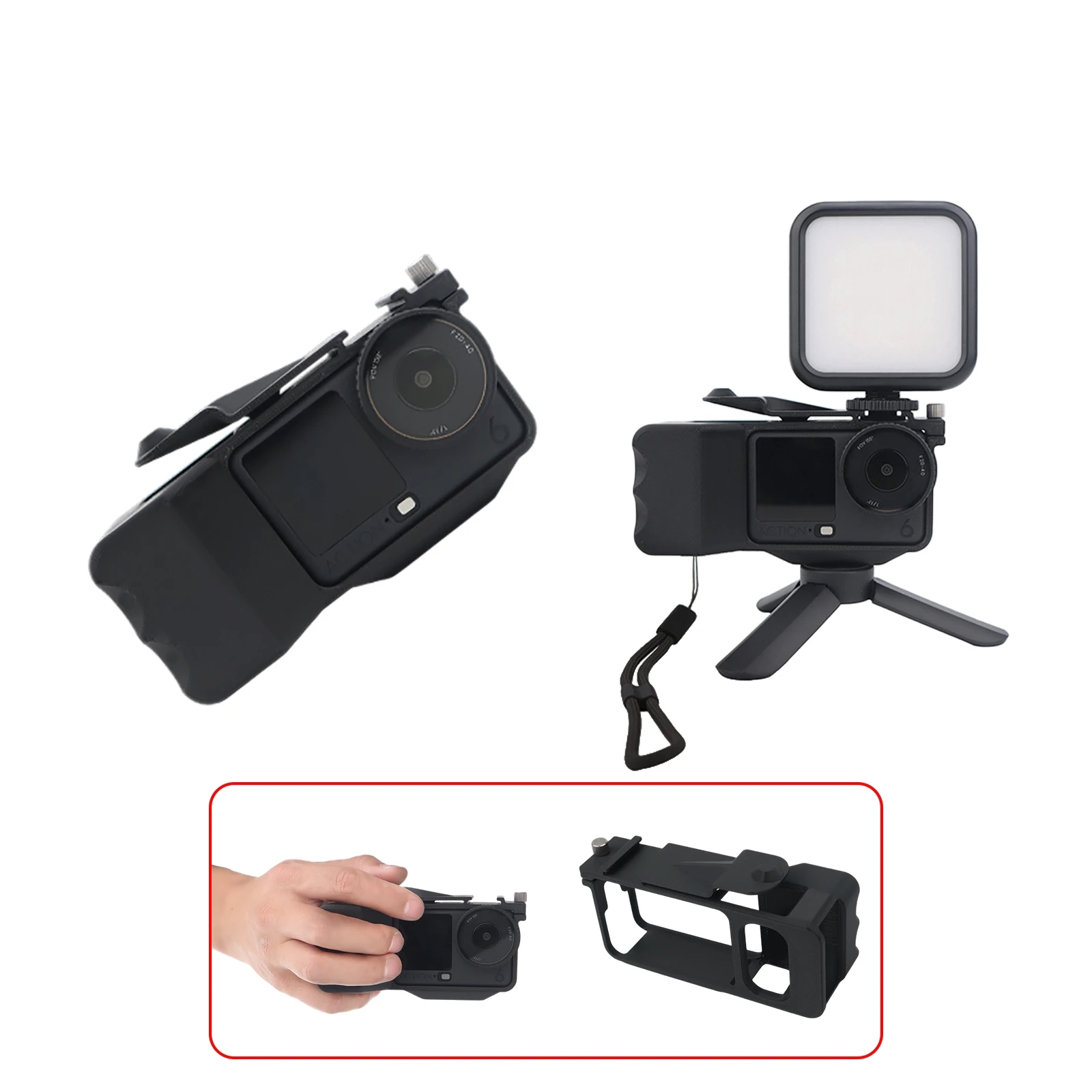 

Suitable For DJI OSMO ACTION 6 Action Camera Street Shooting Handle Stand Accessory