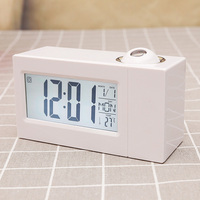Projection Alarm Clock Led Display 90° Adjustable 12/24H Digital Temperature Display For Bedroom Wall